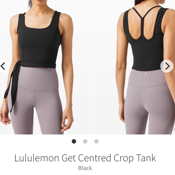 Lululemon Get Centred Crop Tank Black Release 2020 Style: W1CKSS Nulu Cropped 6 - Picture 1 of 10